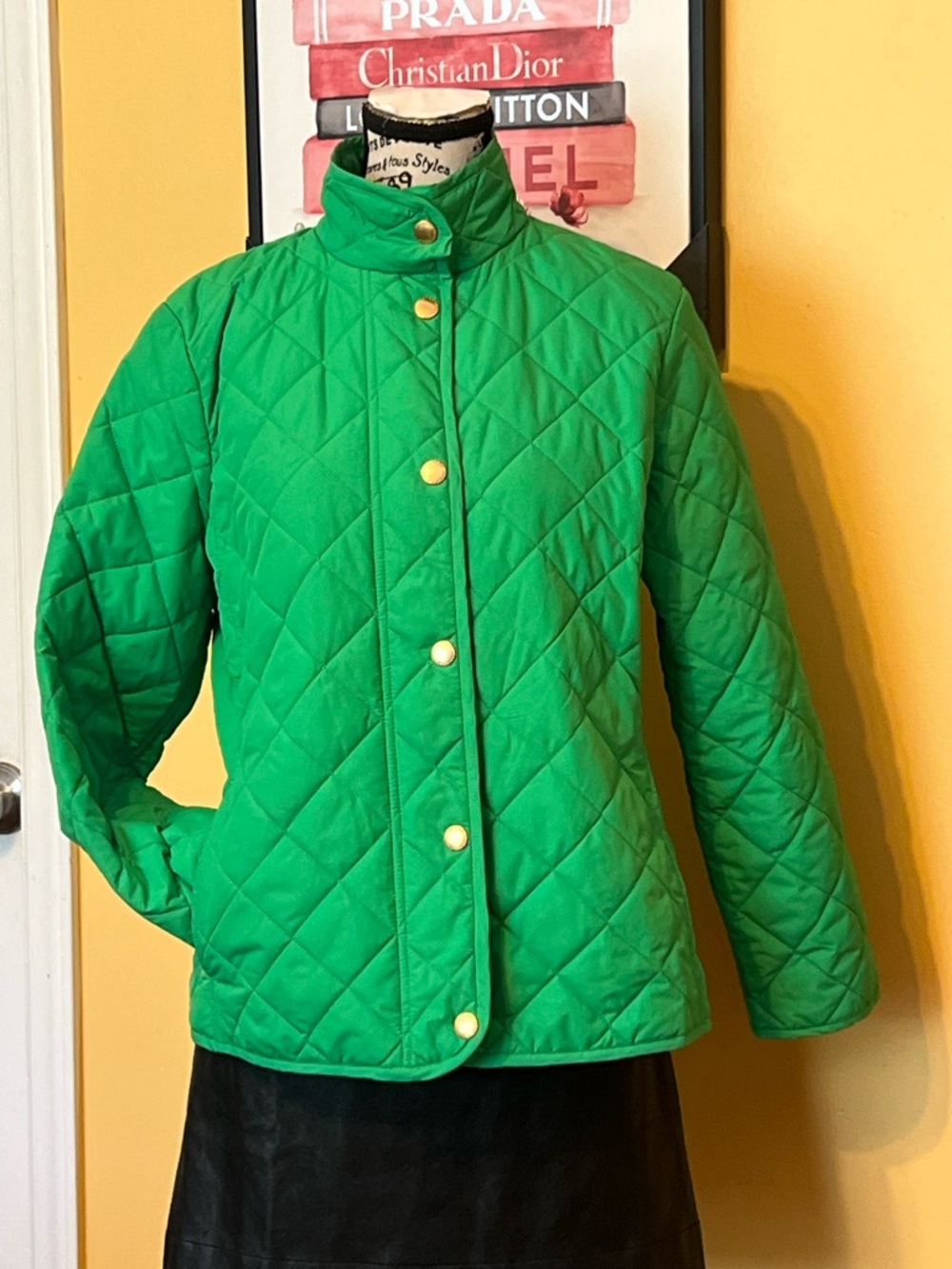 Ralph Lauren Y2K Sport Womens S Green Quilted Jacket size L